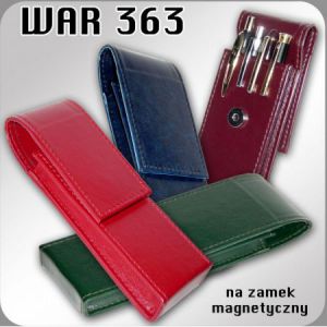 Etui na długopisy Warta Potrójne, magnes mix kolorów